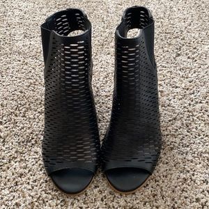 Women’s open toe ankle booties with heel